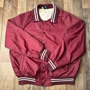 Vintage 60s Champion Running Man Varsity Jacket Herren Medium Burgundy 4634 - Bild 1 von 16