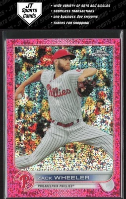 2022 Topps Chrome Zack Wheeler 207 Magenta Speckle Refractor /350 Phillies - Image 1 of 2