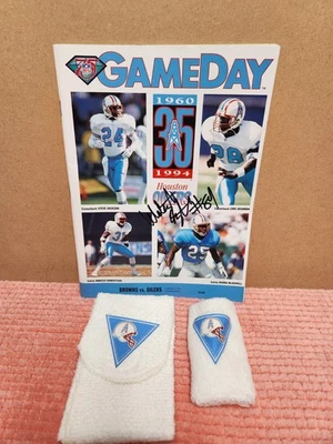 1994 Webster Slaughter AUTOGRAPHED Game Program w/ Game Towel & Wristband "DiMag - Image 1 of 4