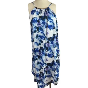 NWT Dainty Hooligan blue purple abstract floral print dress WOMEN’S SIZE SMALL - Picture 1 of 6