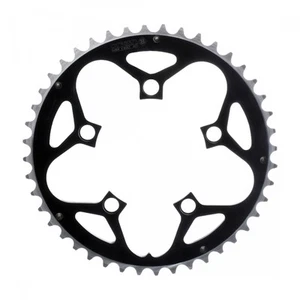 Origin8 Chainring 46T 110 BCD 5-Bolt 8/9/10-Spd Alloy Blk/Silver Ramped/Pinned - Picture 1 of 1