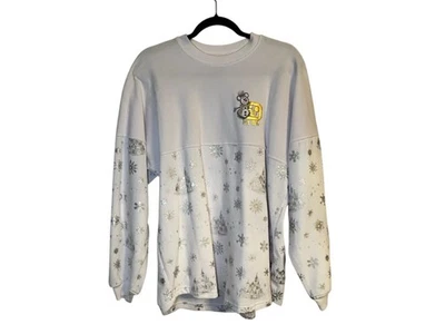 Disney World Spirit Jersey 2020 Holiday Silver Gold Snowflake Velour Small NWT - Image 1 of 4