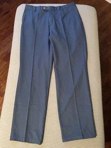Peter Millar feuchtigkeitsableitende Herrenhose blau kariert Stretch elegant Performance Golf 34 x 30 - Bild 1 von 7