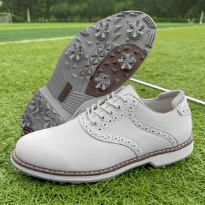 Men's Golf Spikes Shoes Professional Golfers Sneakers Outdoor Walking Footwears - Picture 1 of 28