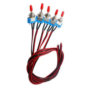 10Pcs Professional Car Mini Toggle Switch With Pre-Wired With 30cm Leads - Foto 1 di 14