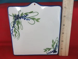 232. RADA CUTLERY Cutting Cheese Board Stoneware 6 x 6 Inches, Blue Green Tan - Picture 1 of 6