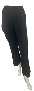 Ellen Tracy Women Black Mid Rise Straight Leg Dress Pants Size 8 - Picture 1 of 8