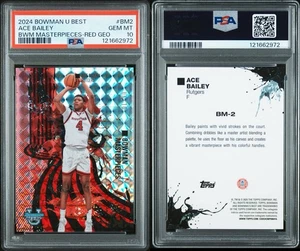 2024 Bowman U Best Ace Bailey /10 Masterpieces - Red Geometric PSA 10 - Bild 1 von 3