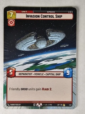 Star Wars Unlimited Legends Of The Force - Invasion Control Ship Hyperspace Foil - Image 1 of 2