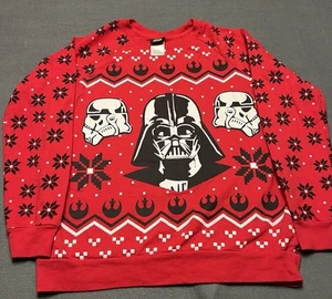 Star Wars Pullover Sweatshirt Sz Small Black Ugly Christmas Knit Darth Vader - Picture 1 of 8