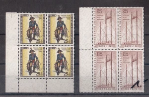 Berlin 50er Jahre postfrisch, zwei Viererblocks, einer vom Eckrand - Bild 1 von 1
