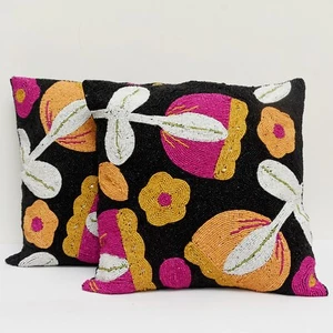 Cojines de seda camuflaje verde 16x16 con fundas - Juego de 2 almohadas decorativas - Imagen 1 de 8