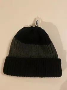 Cappello berretto berretto invernale Old Navy nero grigio NUOVO con etichette pull on vintage classico - Foto 1 di 8