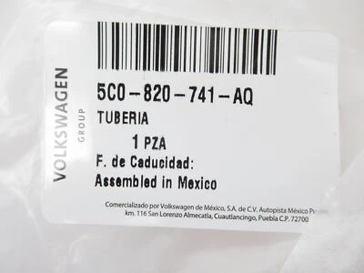 Genuine OEM Volkswagen 5C0-820-741-AQ A/C Refrigerant Liquid Hose - Image 1 of 3