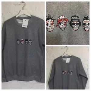 Actual Fact RIP Day of the Dead Rappers ODB,Tupac,Easy E,BIG Graphite Sweatshirt - Picture 1 of 4