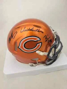 BUTKUS, SINGLETARY, URLACHER SIGNED CHICAGO BEARS FLASH SPEED MINI HELMET BAS - Picture 1 of 1