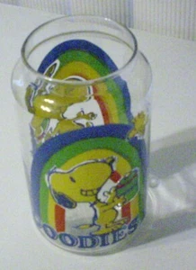 Peanuts Figuren Keks Goodies Glas 1965 Copyright - Bild 1 von 2
