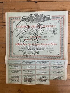 CHEMINS DE FER DES CHARENTES 1873 (M) - Imagen 1 de 1