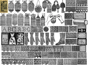 Victorian Book Beaded Purses Evening Bags Handbags 1887 Crochet Beading Patterns - Picture 1 of 2