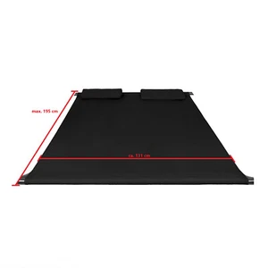 Ersatz-Liegefläche Doppel-Sonnenliege Stoffbezug 195x131cm schwarz OHNE KISSEN - Bild 1 von 1
