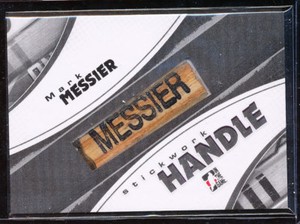 2013-14 ITG STICKWORK HANDLE MARK MESSIER 1/1 NAMEPLATE GAME USED STICK