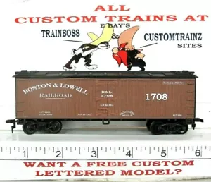 HO CUSTOM LETTERED BOSTON & LOWELL RR BOXCAR REEFER LOT B - Picture 1 of 10
