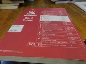 1977 FORD MUSTANG LTD II RANCHERO PINTO MAVERICK GRANADA SHOP MANUAL ENGINE - Picture 1 of 4