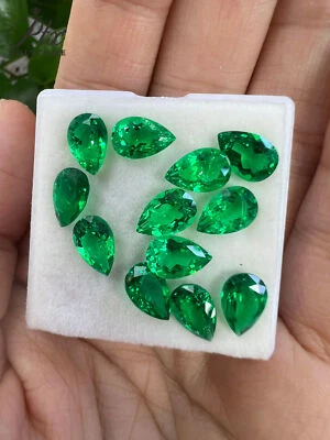 Lab Created Columbia Emerald 0.7~4.7ct Loose Gemstone Pear Shape AGL Certificate - Image 1 of 4