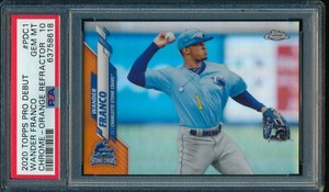 PSA 10 WANDER FRANCO 2020 Topps Pro Debut Chrome ORANGE REFRACTOR/25 RC GEM MINT