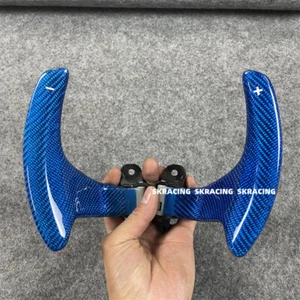Fits Infiniti Q50 2014-2017 Blue Carbon Fiber Shift Paddle Knobs Replacement - Imagen 1 de 14