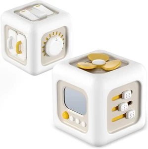 Busy Cube Montessori Toys for 1 Year Old Boy Girl Birthday Gifts, Travel Sensory - Picture 1 of 6