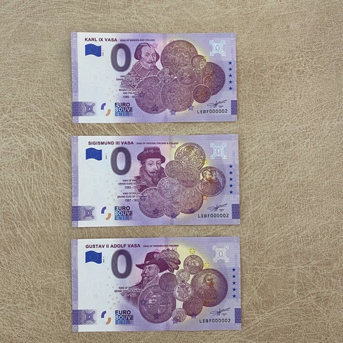 Zero Euro Souvenir Suomi Finland 2020 LEBF 000002 `Set of 3 Matching Numbers Cover