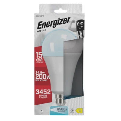 200W Light Bulbs Bayonet LED Energizer Energy Saving 200 Watt = 25W B22 Daylight