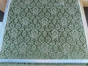 By Yard Scalamandre Audrey Cut velvet linen Green Renaissance MSRP$427/Y - Picture 1 of 14
