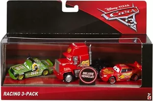 Mattel Disney Pixar Cars 3 Racing 3-Pack Mack Lightning McQueen Chick Hicks - Picture 1 of 1