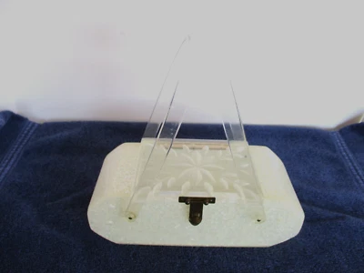 Excepcional Bolso de Mano Vintage Charles Kahn Años 50 Lucite ~ Corte Starburst Diseñado Foto 1 de 4