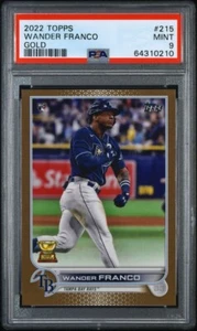 2022 Topps Series 1 Wander Franco Rookie RC #215 Gold #/2022 PSA 9 Mint - Picture 1 of 2