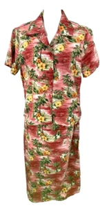 Hilo Hattie Hawaii Vintage 2-teiliges Set Damen Größe Large rosa Oberteil und Wickelrock - Bild 1 von 11