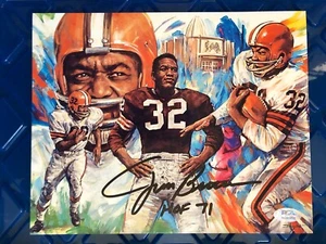 JIM BROWN Autographed PSA Authenticated 8x10 Photo Picture with HOF Inscription! - Picture 1 of 3
