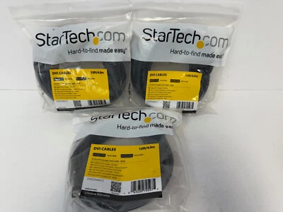 STARTECH.COM DVI CABLE 15 FT DVI-D SINGLE LINK CABLE M/M NEW LOT 3 - Image 1 of 3
