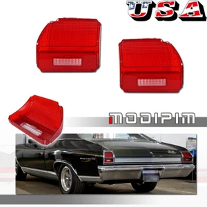 2Pcs Rear Tail Light Lamp Housings Kit Red For Chevrolet Chevelle Malibu 1969 - Picture 1 of 8