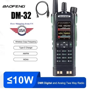 BAOFENG DM-32UV DMR Walkie Talkie Digital Simulation GPS/APRS Air Band FM Radio - Picture 1 of 11
