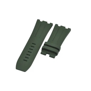 Correa de reloj de goma verde de 28 mm para Audemars Piguet Royal Oak 42 Grip Tang Hebilla - Imagen 1 de 6