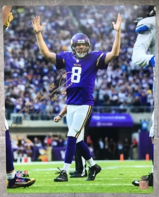 Sam Bradford firmado 16x20 "¡SKOL VIKINGS!" Foto autografiada SGC COA (AU72436) Foto 1 de 3
