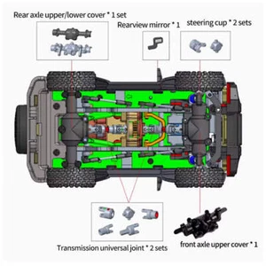 LDARC X43 1/43 RC Climbing Car Body Shell Scene Kit Accessory Replacement - Picture 1 of 9