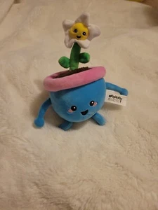 iscream Spring Flower Pot Embroidered Accent Fleece 3D Plush Pre Owned - Picture 1 of 4
