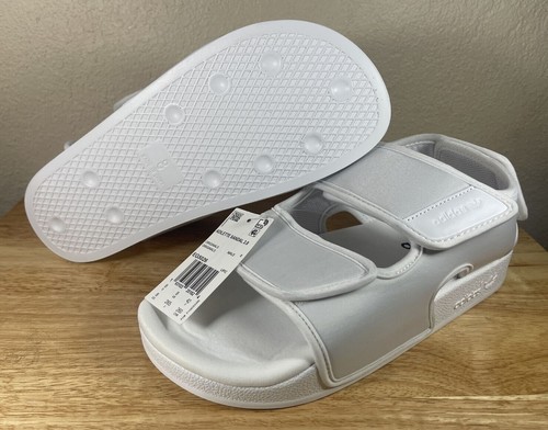 Sandali Adidas Originals Adilette 3.0 da uomo taglia 8 bianchi nuvola nuovi EG5026