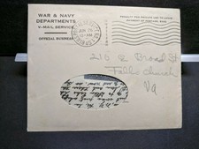 APO 887 PARIS, FRANCE 1945 WWII Army Cover327th ORD Bn V-MAIL letter