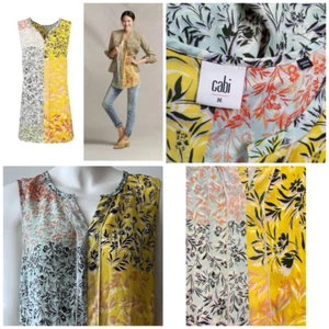 CAbi Golden Glow Split Neck Floral Tunic size M Sleeveless Top Dress Style #5547 - Picture 1 of 16