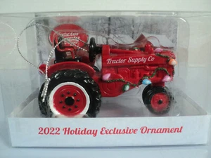 Tractor Supply Co. 2022 Red Tractor Holiday Christmas Tree Ornament New - Picture 1 of 5